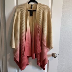 Torrid Multicolored Dip Dye Knit Ruana Shawl, OS NWT